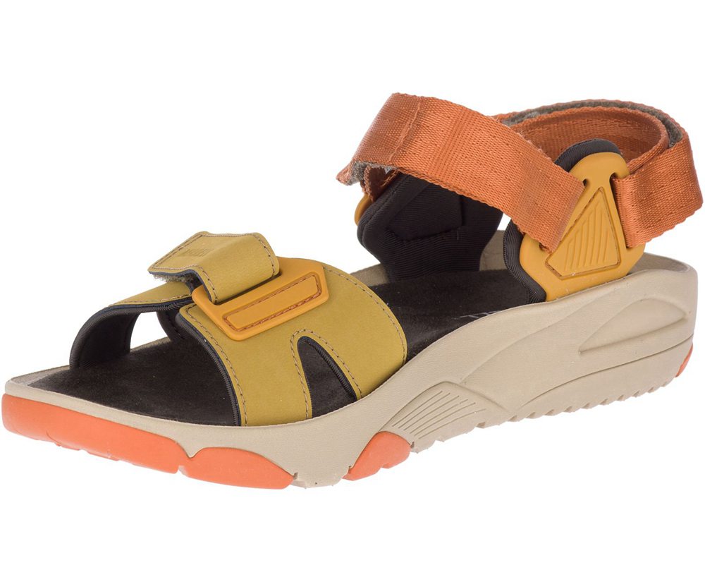 Merrell Sandals Yellow/Orange - Belize Convertible Web - Mens 25ILNTZEM